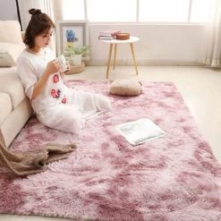 AUGIENB Tapis Moelleux En Peluche Moderne Et Doux 160cm*200cm -Tapis et paillasson Soldes 24061516 5