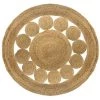 Tapis Rond Ajouré En Jute Atmosphera - Naturel - Naturelle