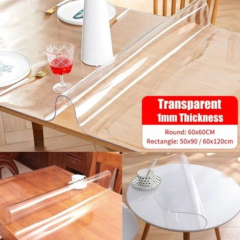 INSMA 60x120cm Transparent Nappe Rectangulaire Douce De Table En TPU Et Transparente Impermeable Protecteurs De Bureau 1 INSMA 60x120cm Transparent Nappe Rectangulaire Douce De Table En TPU Et Transparente Impermeable Protecteurs De Bureau