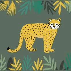 DOUCEUR D'INTÉRIEUR Tapis Velours 45x75 Cm Animaux And Co - Vert -Tapis et paillasson Soldes 24393172 3