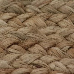 YOUTHUP Tapis Jute Tressé 90 Cm Rond - Beige -Tapis et paillasson Soldes 24524001 5