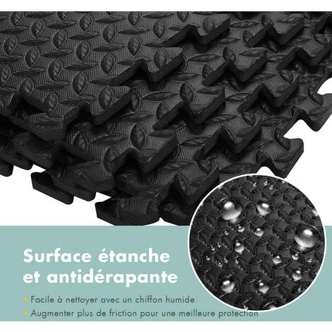 COSTWAY Tapis De Sol Avec Bordure Pour Sport, Tapis Polyvalents Avec Mousse EVA 2 COSTWAY Tapis De Sol Avec Bordure Pour Sport, Tapis Polyvalents Avec Mousse EVA â Image 2