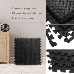COSTWAY Tapis De Sol Avec Bordure Pour Sport, Tapis Polyvalents Avec Mousse EVA 8 COSTWAY Tapis De Sol Avec Bordure Pour Sport, Tapis Polyvalents Avec Mousse EVA -Tapis et paillasson Soldes 24926897 4