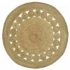 AUBRY GASPARD Tapis Rond En Jute Naturelle Ajourée Diamètre 180cm Beige - Beige