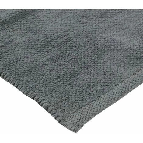 THEDECOFACTORY CHENILLE - <p><span>Tapis En Coton Extra-doux Gris Nuage 85x55 - Gris 2 THEDECOFACTORY CHENILLE - <p><span>Tapis En Coton Extra-doux Gris Nuage 85x55 - Gris – Image 2
