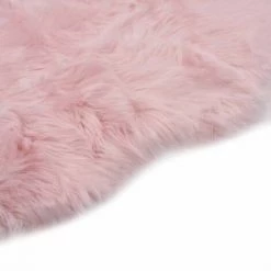 Hommoo Tapis 60 X 90 Cm Peau De Mouton Synthetique Rose HDV25011 6 Hommoo Tapis 60 X 90 Cm Peau De Mouton Synthetique Rose HDV25011 -Tapis et paillasson Soldes 25301589 3