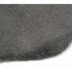 Hommoo Tapis 65 X 95 Cm Fausse Fourrure De Lapin Gris Fonce HDV25405 6 Hommoo Tapis 65 X 95 Cm Fausse Fourrure De Lapin Gris Fonce HDV25405 -Tapis et paillasson Soldes 25302152 3