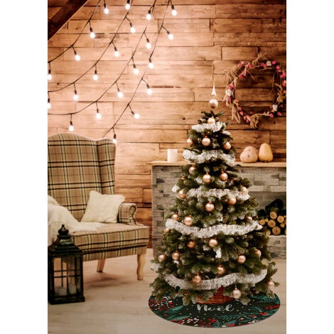 Tapis Décoration De Fêtes - Tapis En Vinyle Tarkett - Diamètre 90 - Motif Joyeux Noël Vert 2 Tapis Décoration De Fêtes - Tapis En Vinyle Tarkett - Diamètre 90 - Motif Joyeux Noël Vert – Image 2