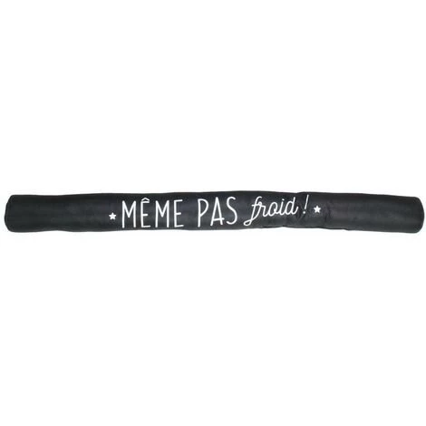 THE HOME DECO FACTORY Boudin De Porte Avec Illustrations 80 Cm Noir Avec Citation Noir - Noir 1 THE HOME DECO FACTORY Boudin De Porte Avec Illustrations 80 Cm Noir Avec Citation Noir - Noir