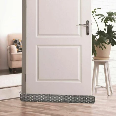 THE HOME DECO FACTORY Boudin De Porte Avec Illustrations 80 Cm Noir Avec Citation Noir - Noir 2 THE HOME DECO FACTORY Boudin De Porte Avec Illustrations 80 Cm Noir Avec Citation Noir - Noir – Image 2