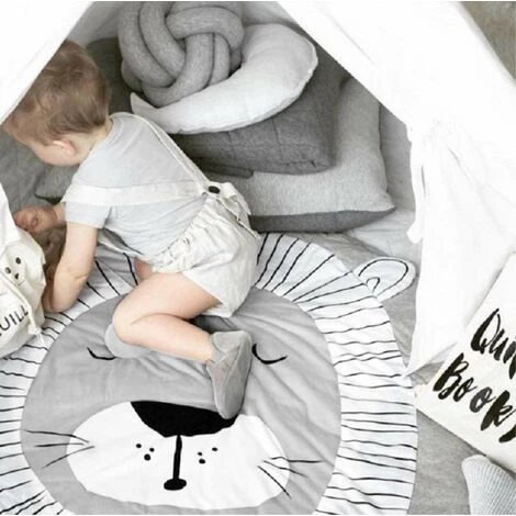 LANGRAY Tapis De Jeu Pour Bébé Tapis De Jeu Pour Enfants Tapis De Jeu En Coton 95cm (Lion) 2 LANGRAY Tapis De Jeu Pour Bébé Tapis De Jeu Pour Enfants Tapis De Jeu En Coton 95cm (Lion) – Image 2