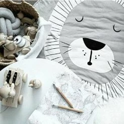 LANGRAY Tapis De Jeu Pour Bébé Tapis De Jeu Pour Enfants Tapis De Jeu En Coton 95cm (Lion) 8 LANGRAY Tapis De Jeu Pour Bébé Tapis De Jeu Pour Enfants Tapis De Jeu En Coton 95cm (Lion) -Tapis et paillasson Soldes 25752791 4