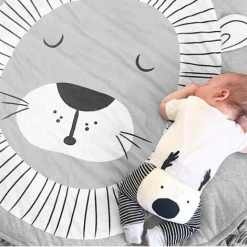 LANGRAY Tapis De Jeu Pour Bébé Tapis De Jeu Pour Enfants Tapis De Jeu En Coton 95cm (Lion) 9 LANGRAY Tapis De Jeu Pour Bébé Tapis De Jeu Pour Enfants Tapis De Jeu En Coton 95cm (Lion) -Tapis et paillasson Soldes 25752791 5