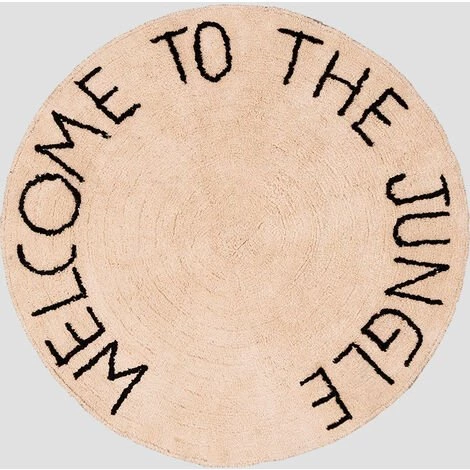 Tapis En Coton (Ø103 Cm) Jungle Kids SKLUM Coton - Beige Lin Ø103 Cm 1 Tapis En Coton (Ø103 Cm) Jungle Kids SKLUM Coton - Beige Lin Ø103 Cm