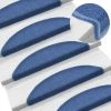 TRUE DEAL Tapis D'escalier 15 Pcs Bleu 56 X 17 X 3 Cm