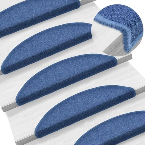 TRUE DEAL Tapis D'escalier 15 Pcs Bleu 56 X 17 X 3 Cm 1 TRUE DEAL Tapis D'escalier 15 Pcs Bleu 56 X 17 X 3 Cm