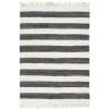 TRUE DEAL Tapis Chindi Tissé à La Main Coton 120x170cm Anthracite / Blanc