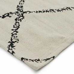 THEDECOFACTORY COTTON BERBERE LOSANGE - <p>Tapis En Coton Losanges Naturel-noir 120x170 - Naturel Noir -Tapis et paillasson Soldes 26117920 3