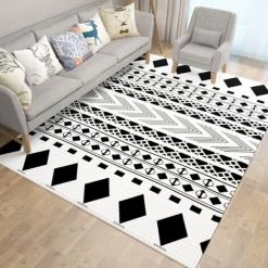 DEVENIRRICHE Tapis De Sol Tapis Doux Lavable à Motif Géométrique De Style Bref , 120X160CM -Tapis et paillasson Soldes 26125297 4