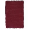TRUE DEAL Tapis Chindi Coton Tissé à La Main 80 X 160 Cm Bordeaux
