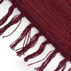TRUE DEAL Tapis Chindi Coton Tissé à La Main 80 X 160 Cm Bordeaux 8 TRUE DEAL Tapis Chindi Coton Tissé à La Main 80 X 160 Cm Bordeaux -Tapis et paillasson Soldes 26221415 4