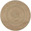 TRUE DEAL Tapis Jute Tressé, Diamètre 150 Cm Rond