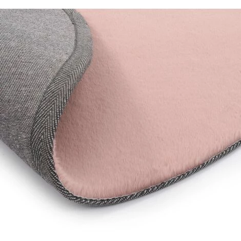 TRUE DEAL Tapis 80 Cm Fausse Fourrure De Lapin Vieux Rose 3 TRUE DEAL Tapis 80 Cm Fausse Fourrure De Lapin Vieux Rose – Image 3