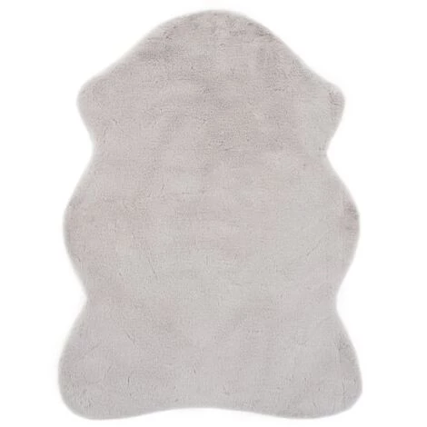 TRUE DEAL Tapis 65 X 95 Cm Fausse Fourrure De Lapin Gris 1 TRUE DEAL Tapis 65 X 95 Cm Fausse Fourrure De Lapin Gris