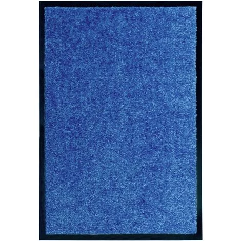 TRUE DEAL Paillasson Lavable Bleu 40x60 Cm 1 TRUE DEAL Paillasson Lavable Bleu 40x60 Cm