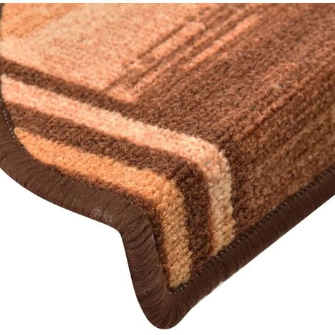 Tapis D'escalier Autocollants 15 Pcs Marron 65x21x4 Cm VidaXL 5 Tapis D'escalier Autocollants 15 Pcs Marron 65x21x4 Cm VidaXL – Image 5