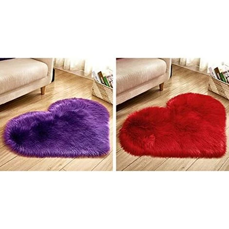 LITZEE 40 X 50 Cm / 15,7 X 19,6 Pouces Petit Coeur Forme Faux Tapis En Peau De Mouton Doux Long En Peluche Moelleux Shaggy Tapis Tapis Tapis Chambre Canapé Tapis De Sol Décoratif - Bleu Clair 3 LITZEE 40 X 50 Cm / 15,7 X 19,6 Pouces Petit Coeur Forme Faux Tapis En Peau De Mouton Doux Long En Peluche Moelleux Shaggy Tapis Tapis Tapis Chambre Canapé Tapis De Sol Décoratif - Bleu Clair – Image 3