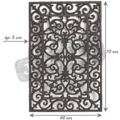 AUBRY GASPARD Paillasson De Jardin En Fonte Naturel - Naturel -Tapis et paillasson Soldes 2657418 3