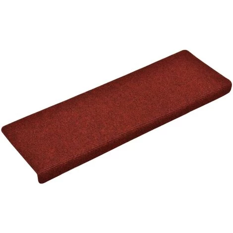 TRUE DEAL Tapis D'escalier 15 Pcs Tissu Aiguilleté 65x25 Cm Rouge 2 TRUE DEAL Tapis D'escalier 15 Pcs Tissu Aiguilleté 65x25 Cm Rouge – Image 2