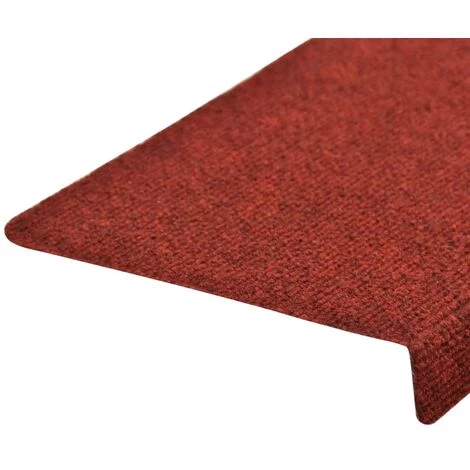 TRUE DEAL Tapis D'escalier 15 Pcs Tissu Aiguilleté 65x25 Cm Rouge 4 TRUE DEAL Tapis D'escalier 15 Pcs Tissu Aiguilleté 65x25 Cm Rouge – Image 4