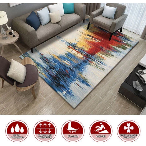 LBTN Tapis De Salon De Haute Qualité 60 / 80cm Tapis De Sol Rectangulaire Antidérapant Soft Mat (Type B 60CM) 4 LBTN Tapis De Salon De Haute Qualité 60 / 80cm Tapis De Sol Rectangulaire Antidérapant Soft Mat (Type B 60CM) – Image 4