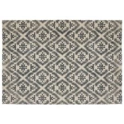 Atmosphera - Tapis Décoratif En Coton Imprimé Gris Foncé 60 X 90 Cm - Modèle F