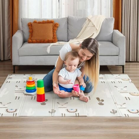 Baby Vivo Tapis De Jeu Pour Enfants Double Face Avec Des Rues 200 X 180 Cm - Alpaga 1 Baby Vivo Tapis De Jeu Pour Enfants Double Face Avec Des Rues 200 X 180 Cm - Alpaga
