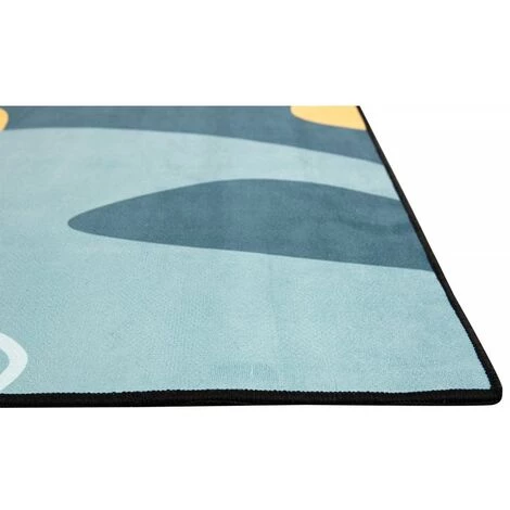 RIDEAUDISCOUNT Tapis 80 X 120 Cm Velours Ras Imprimé Finition Surjet Motif Animaux Multicolore - Multicolore 3 RIDEAUDISCOUNT Tapis 80 X 120 Cm Velours Ras Imprimé Finition Surjet Motif Animaux Multicolore - Multicolore – Image 3