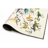 RIDEAUDISCOUNT Tapis 80 X 120 Cm Velours Ras Imprimé Finition Surjet Motif Alphabet Dinosaures Multicolore - Multicolore