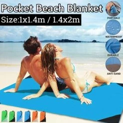 MANTA Couverture De Plage Extérieure Tapis En Nylon Portable Résistant Au Sable Imperméable (2x1.4M Coin Bleu Et Gris) 8 MANTA Couverture De Plage Extérieure Tapis En Nylon Portable Résistant Au Sable Imperméable (2x1.4M Coin Bleu Et Gris) -Tapis et paillasson Soldes 27110165 4