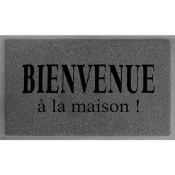 DOUCEUR D'INTÉRIEUR Tapis D'entree Rectangle 45 X 75 Cm Pvc Maison Gris/Noir - Gris/noir