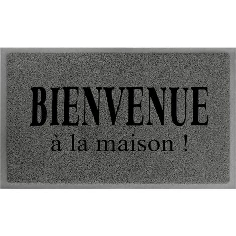 DOUCEUR D'INTÉRIEUR Tapis D'entree Rectangle 45 X 75 Cm Pvc Maison Gris/Noir - Gris/noir 1 DOUCEUR D'INTÉRIEUR Tapis D'entree Rectangle 45 X 75 Cm Pvc Maison Gris/Noir - Gris/noir