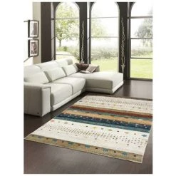 UNAMOURDETAPIS Tapis Orient Style 60x110 Cm Rectangulaire ORIENT GABBEH Beige Entrée Adapté Au Chauffage Par Le Sol - Beige -Tapis et paillasson Soldes 27860612 5