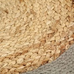 TRUE DEAL Napperons 4 Pcs Naturel Et Gris 38 Cm Jute Et Coton -Tapis et paillasson Soldes 27948468 4