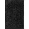 ASUPERMALL Paillasson Lavable Noir 40x60 Cm