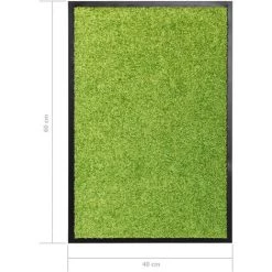ASUPERMALL Paillasson Lavable Vert 40x60 Cm -Tapis et paillasson Soldes 27972249 5