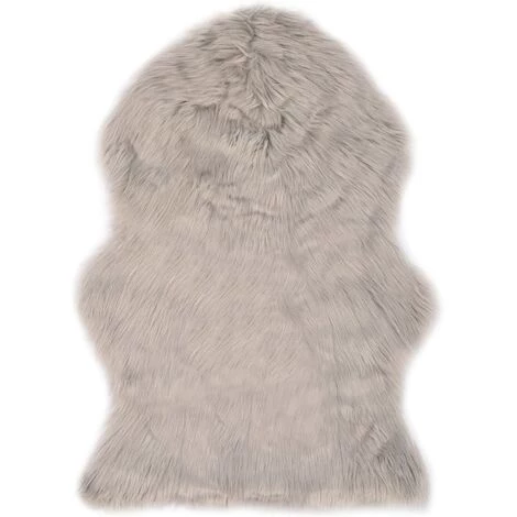 TRUE DEAL Tapis 60 X 90 Cm Peau De Mouton Synthétique Gris Clair 1 TRUE DEAL Tapis 60 X 90 Cm Peau De Mouton Synthétique Gris Clair