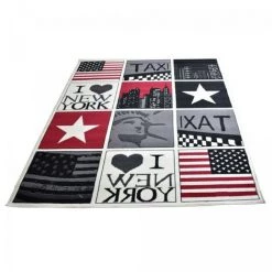 UNAMOURDETAPIS Tapis Enfant 60x110 Cm Rectangulaire BC NEW YORK USA Noir Chambre Adapté Au Chauffage Par Le Sol - Noir 8 UNAMOURDETAPIS Tapis Enfant 60x110 Cm Rectangulaire BC NEW YORK USA Noir Chambre Adapté Au Chauffage Par Le Sol - Noir -Tapis et paillasson Soldes 27982080 4