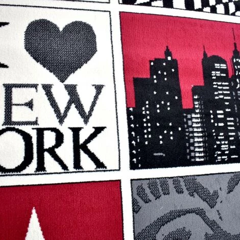 UNAMOURDETAPIS Tapis Enfant 60x110 Cm Rectangulaire BC NEW YORK USA Noir Chambre Adapté Au Chauffage Par Le Sol - Noir 5 UNAMOURDETAPIS Tapis Enfant 60x110 Cm Rectangulaire BC NEW YORK USA Noir Chambre Adapté Au Chauffage Par Le Sol - Noir – Image 5