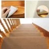 BATHRINS®15 Pcs Tapis D'Escalier Auto-adhésif Poinçon Aiguilleté 65x25cm Marron